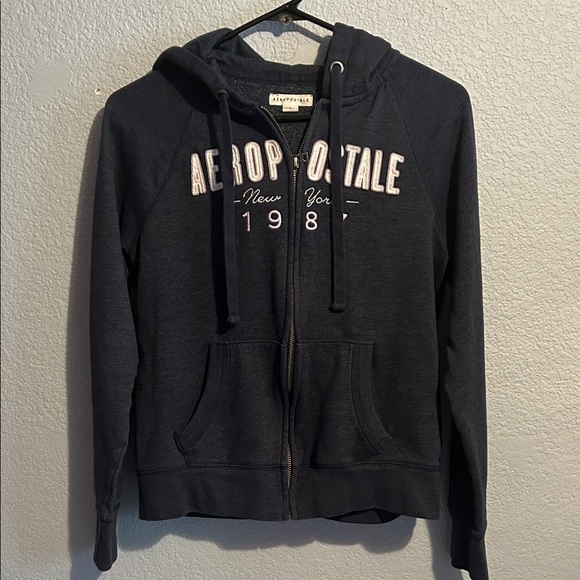 Aeropostale Navy Hoodie with Logo - Picture 1 of 8